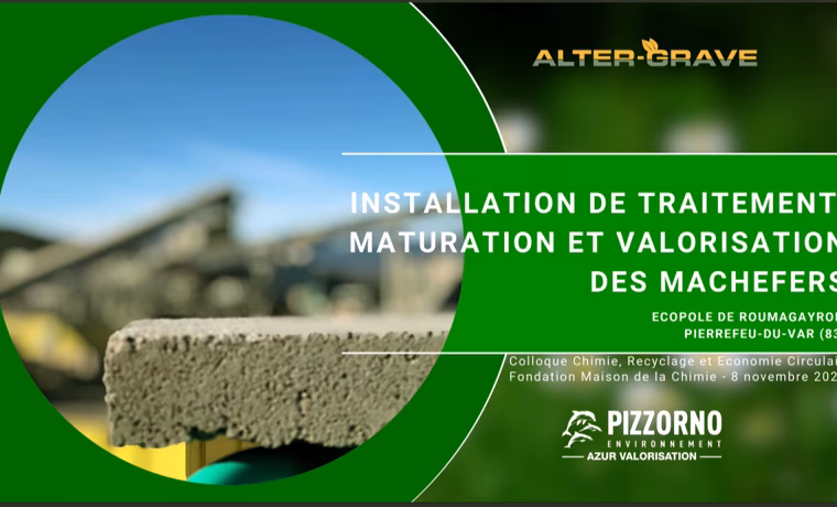 Tri et valorisation de mâchefers d’incinération d’ordures ménagères&nbsp;: l’installation de Pierrefeu-du-Var – Hervé ANTONSANTI