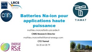 Batterie sodium-ion pour applications haute puissance – Mathieu MORCRETTE
