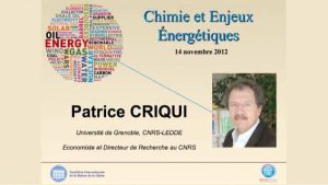 Patrick CRIQUI – Notre futur énergétique se décide aujourd&rsquo;hui