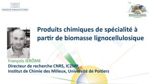 Produits chimiques de spécialité à partir de biomasse lignocellulosique – François JÉRÔME