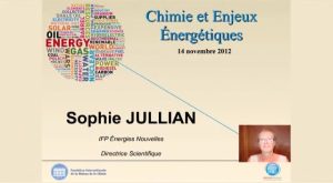 Sophie JULLIAN – Les enjeux de la R&D en Chimie pour le domaine des Carburants et des Biocarburants