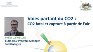 Voies partant du CO2&nbsp;: CO2 fatal et capture à partir de l’air – Philip LLEWELLYN